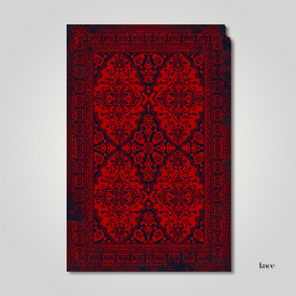 Anatolian Collection Afghan style red rug with 4 central flowers | AFG003