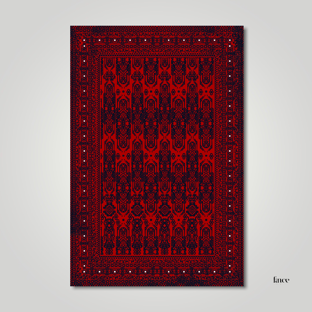 Anatolian Collection Afghan style red rug with central design | AFG004