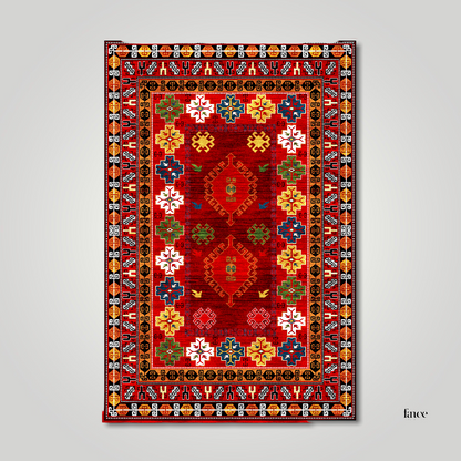 Anatolian Collection Afghan style rug with colorful design | AN001