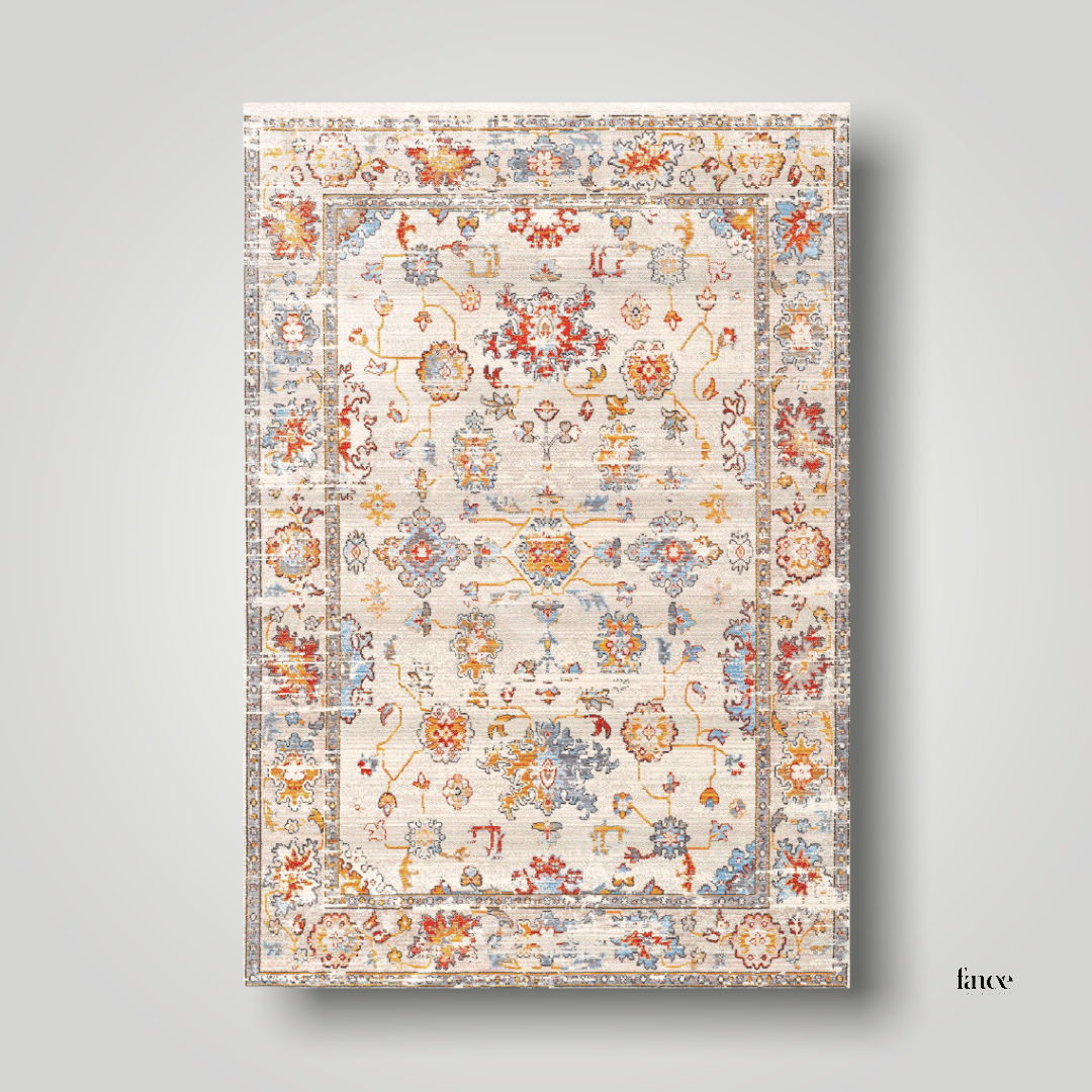 Traditional Design Non-Slip and Easy-to-Clean Rug | Bamboo Collection | 5853