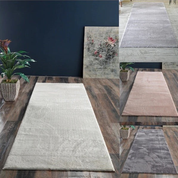 Fluffy rugs, Comfy Collection | Extra soft l 4 solid colors | No Fringes