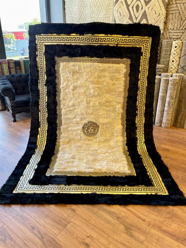 Versace Frame Design | Toscana Premium Leather Luxury Rug | CB-01