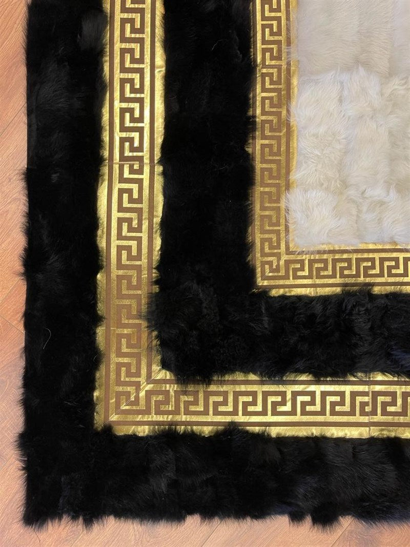 Versace Frame Design | Toscana Premium Leather Luxury Rug