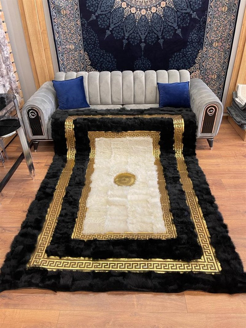 Versace Frame Design | Toscana Premium Leather Luxury Rug | CB-01